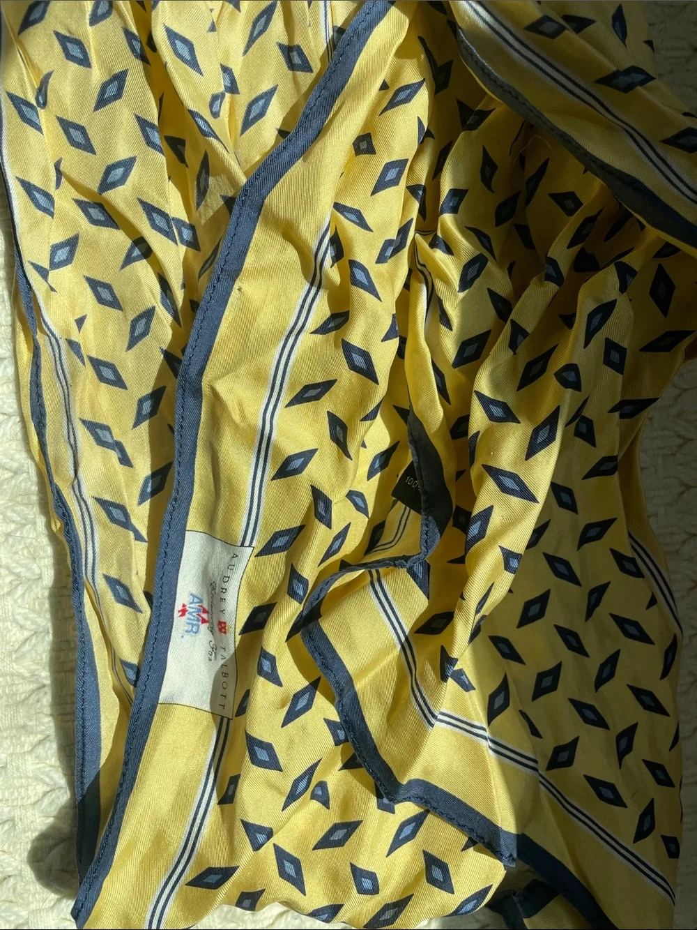 VTG AUDREY TALBOTT FOR AMR SILK SCARF